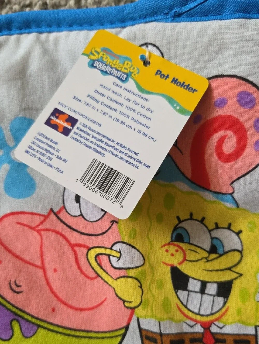 SpongeBob SquarePants NWT Full Kitchen Set Mitt Pot Holders Towel Nickelodeon